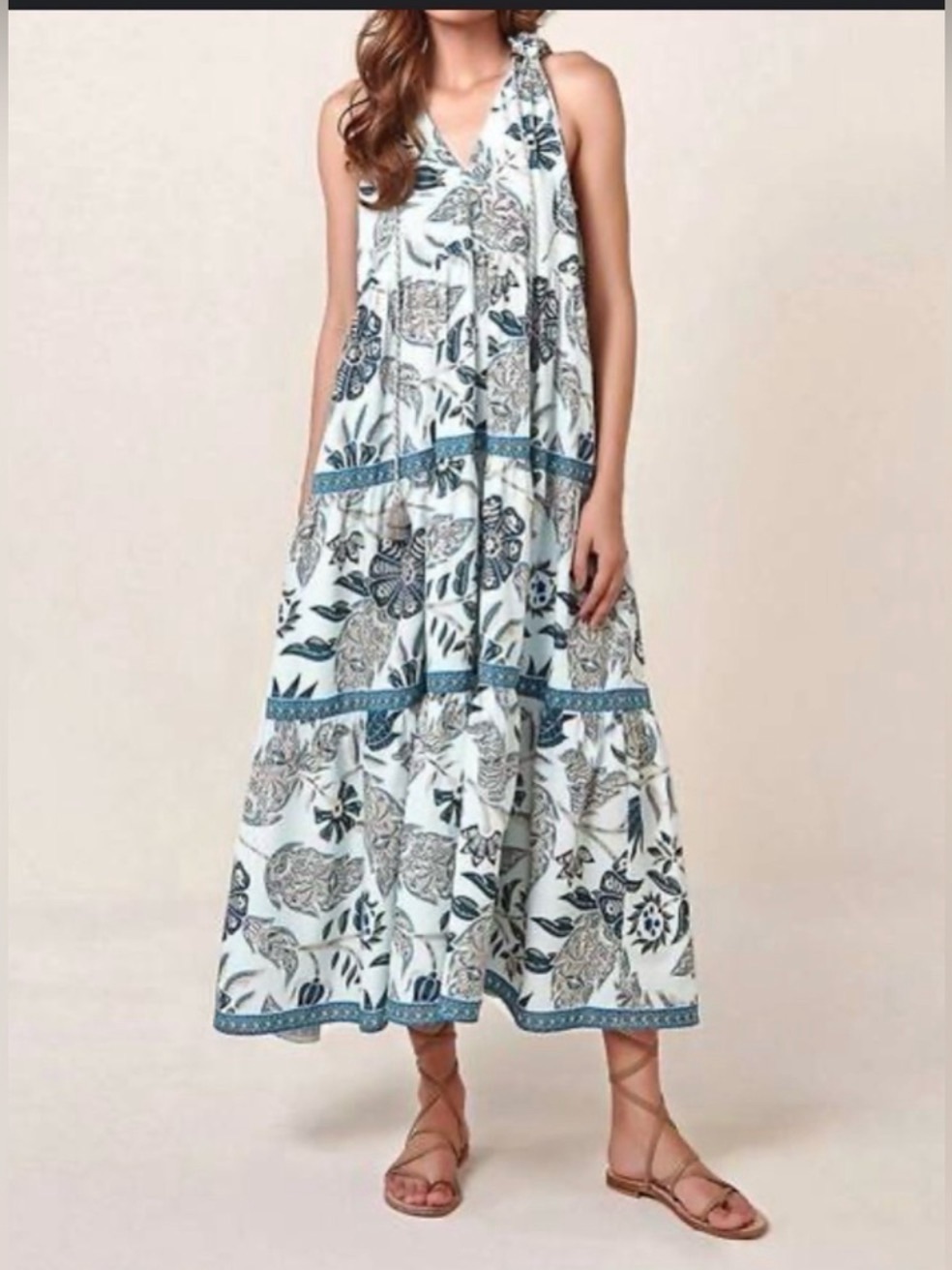 Omika Mint Paola Maxi Dress Size Small Modal